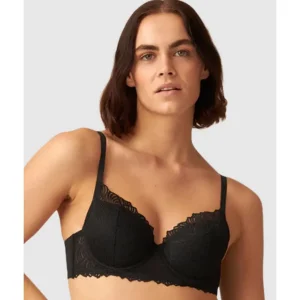 Buy The Friday Recycled Lace Lined Underwire Bra-Black