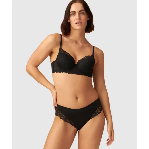 Buy The Friday Recycled Lace Lined Underwire Bra-Black