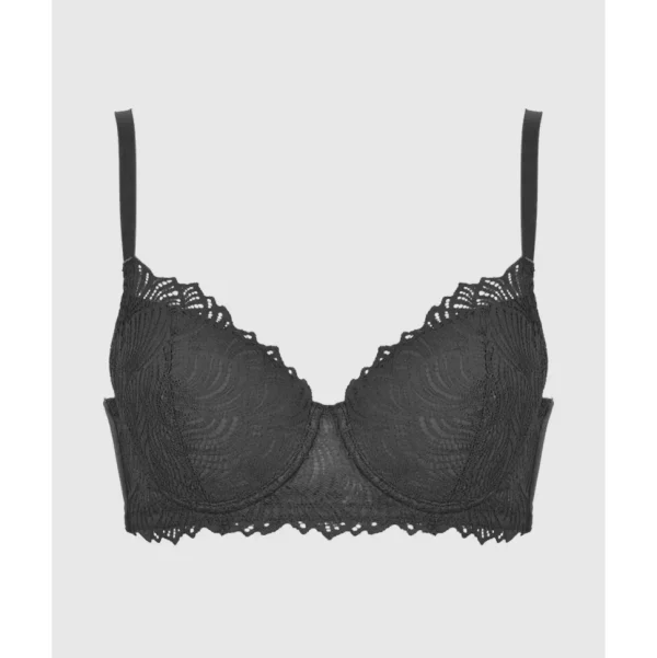 Buy The Friday Recycled Lace Lined Underwire Bra-Black