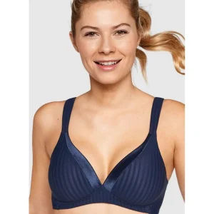 Buy The Wednesday Wide Strap Wirefree Bra-Navy