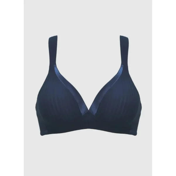 Buy The Wednesday Wide Strap Wirefree Bra-Navy