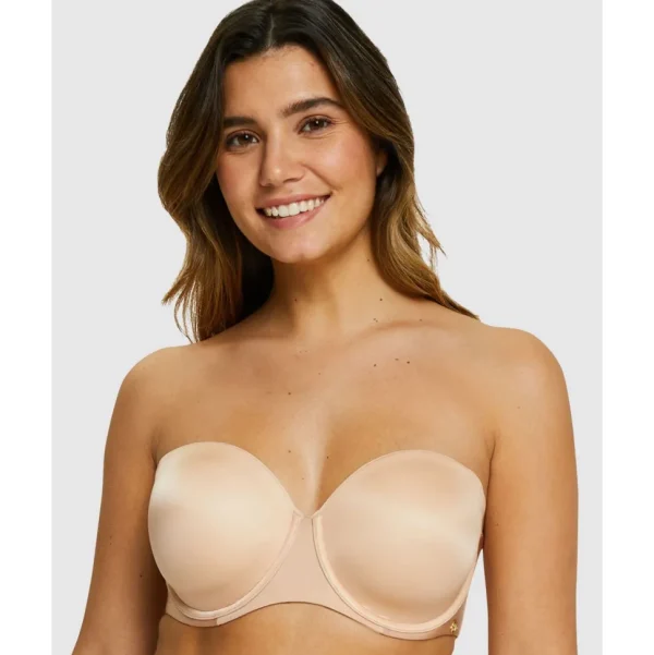 Buy Unseen Bandeau Bra Wired Molded Foam Cup-Blush/Beige