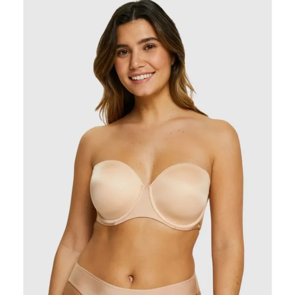 Buy Unseen Bandeau Bra Wired Molded Foam Cup-Blush/Beige