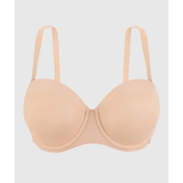 Buy Unseen Bandeau Bra Wired Molded Foam Cup-Blush/Beige