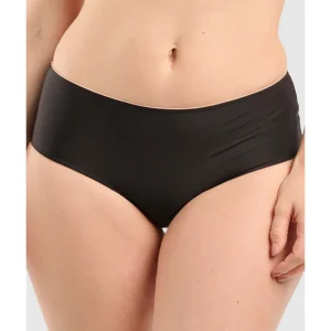 Buy Unseen No Show Shorty Style Brazilian Brief-Black-Blush