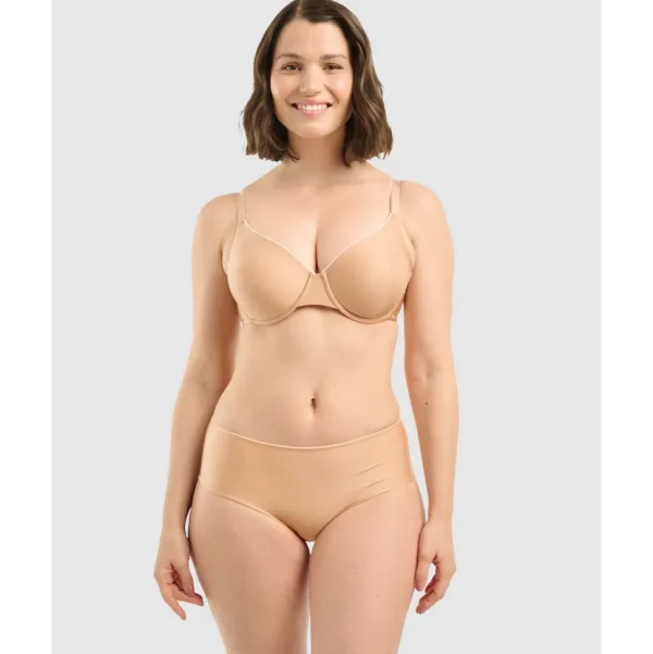 Buy Unseen No Show Shorty Style Brazilian Brief-Blush-Beige
