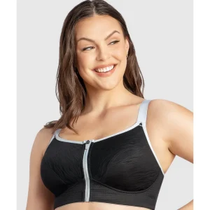 Buy Wave Wirefree Zip Front Sports Bra