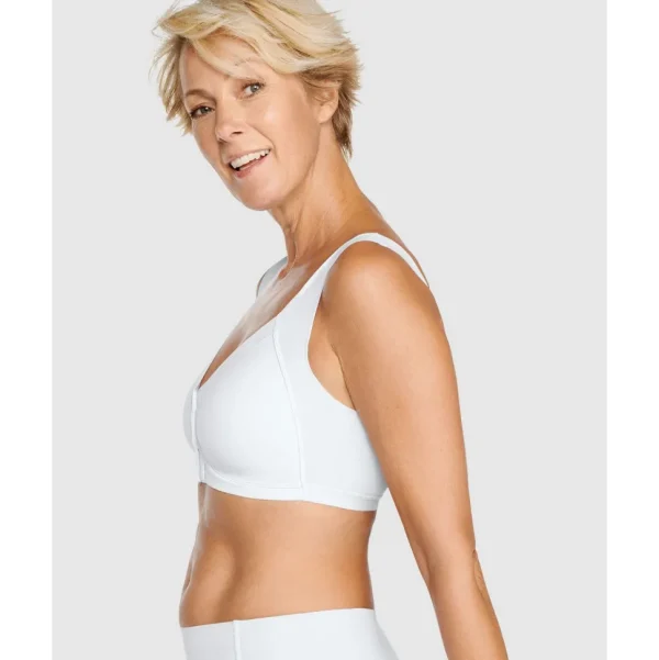 Buy Wellness Padded Wirefree Front Close Bra-White