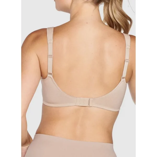 Buy Wide Strap Wirefree Cotton Bra with Lace-Light Beige