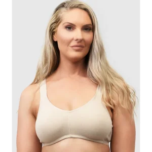 Buy Wide Strap Wirefree Plus Size Organic Cotton Bra