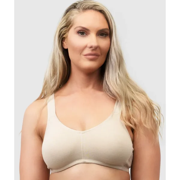 Buy Wide Strap Wirefree Plus Size Organic Cotton Bra