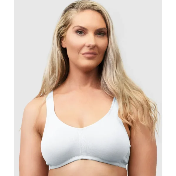 Buy Wide Strap Wirefree Plus Size Organic Cotton Bra