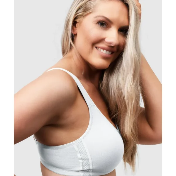 Buy Wide Strap Wirefree Plus Size Organic Cotton Bra