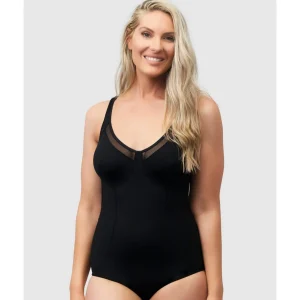 Buy Wirefree Opaque Shaping Bodysuit With Mesh