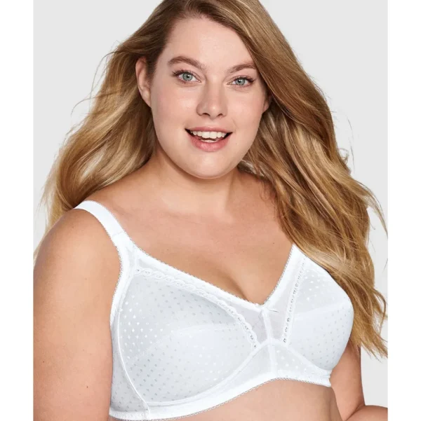 Buy Wirefree Soft Jacquard Cotton Bra-White