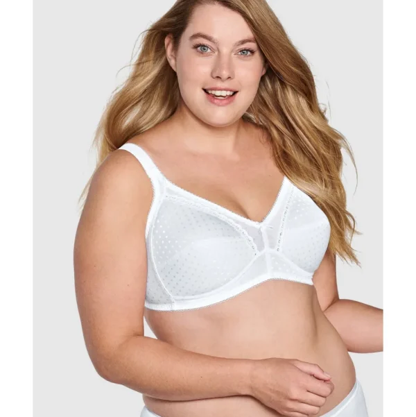 Buy Wirefree Soft Jacquard Cotton Bra-White