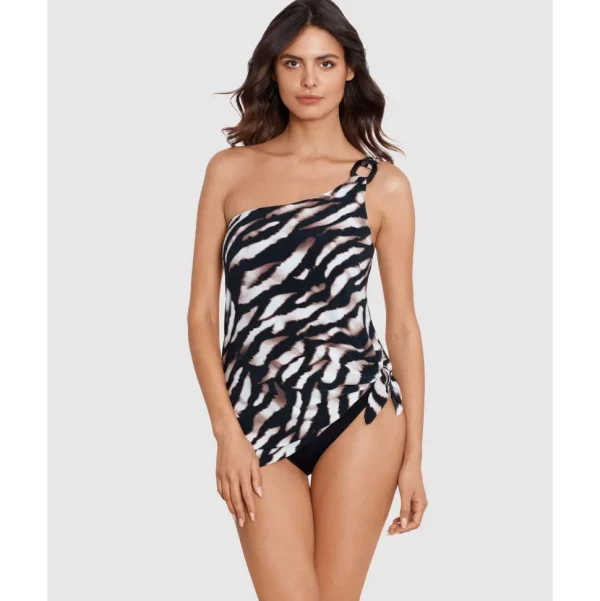 Buy Zimbabwe Amal Convertible One Shoulder Swimsuit & Swimdress