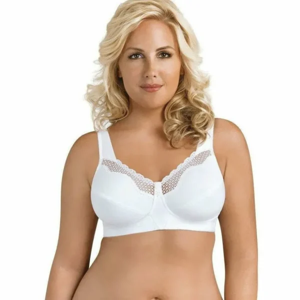 Exquisite Form Cotton Soft Cup Bra With Lace Style Gallery