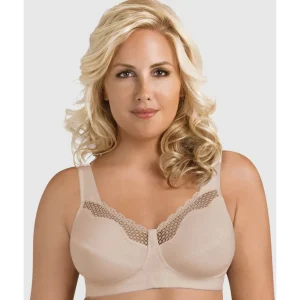 Exquisite Form Cotton Soft Cup Bra With Lace Style Gallery