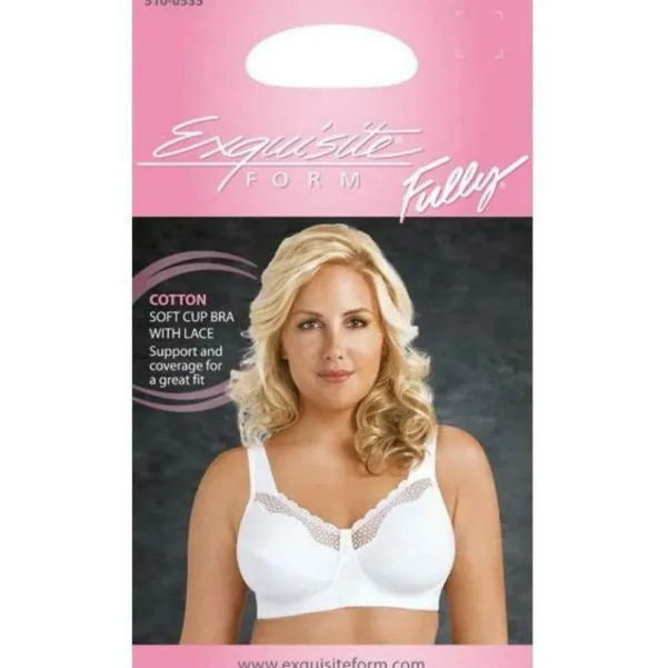 Exquisite Form Cotton Soft Cup Bra With Lace Style Gallery